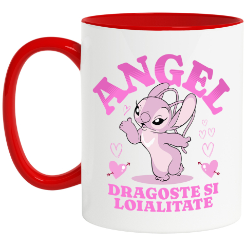 Desene Animate - Cana Cu Dragoste si Loialitate cu Angel, Ceramica, 330ML