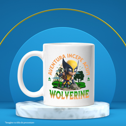 Cana Cu Drumetii Disney alături de Wolverine, Ceramica, 330ML [3]