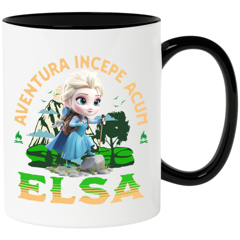 Desene Animate - Cana Cu Elsa: Călătorii Magice în Lumea Disney, Ceramica, 330ML
