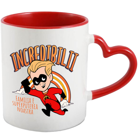 Desene Animate - Cana Cu Eroii Incredibili in actiune, Ceramica, 330ML