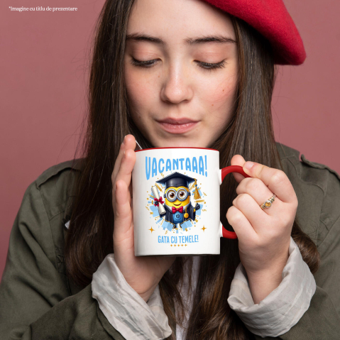 Cana Cu Explorari Vesel cu Minions si Diplome, Ceramica, 330ML [1]