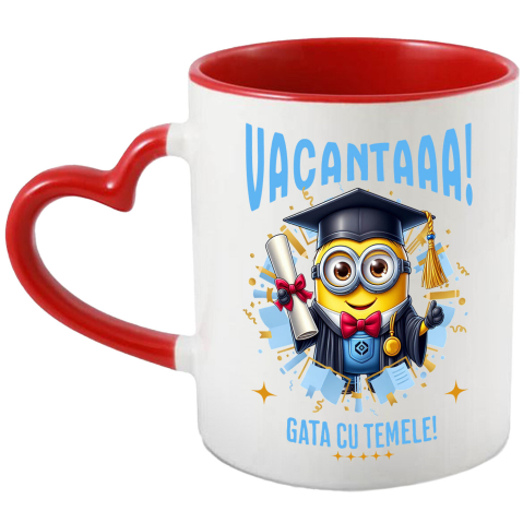 Educatie - Cana Cu Explorari Vesel cu Minions si Diplome, Ceramica, 330ML