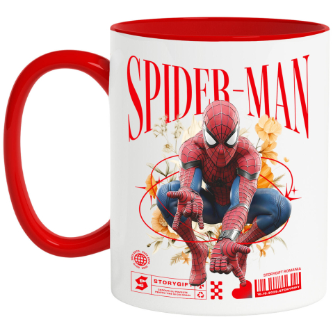 Supereroi - Cana Cu Flori Disney și Puterea lui Spiderman, Ceramica, 330ML