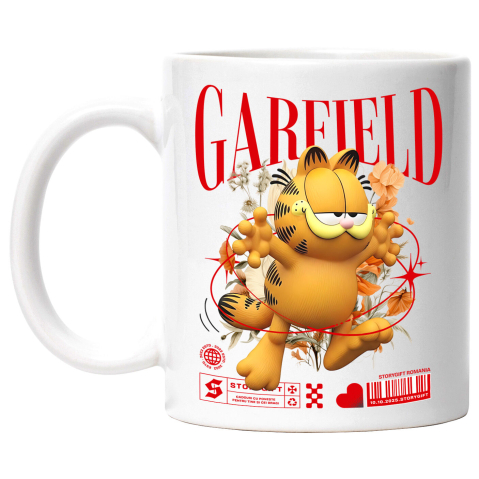 Desene Animate - Cana Cu Flori Disney și Râsul lui Garfield, Ceramica, 330ML