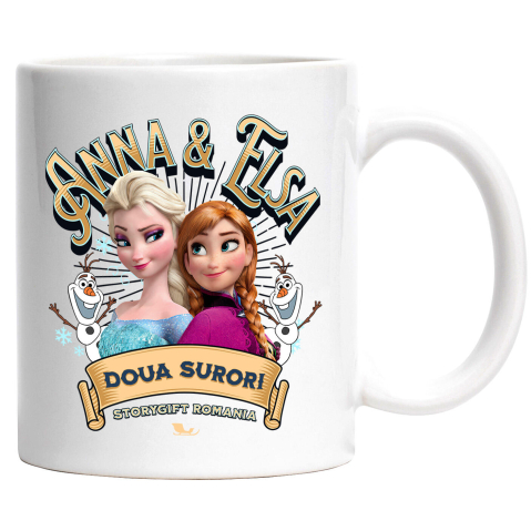 Desene Animate - Cana Cu Frozen - Elsa calatorie in lumea de gheata, Ceramica, 330ML
