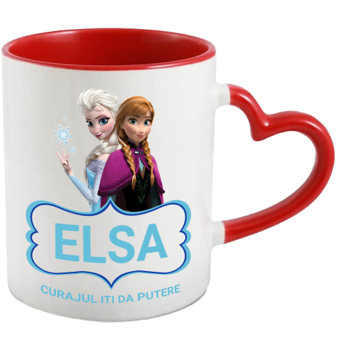 Desene Animate - Cana Cu Frozen - Elsa Magie de surori, Ceramica, 330ML