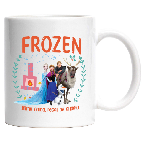 Desene Animate - Cana Cu Frozen - Eroi din Tinutul de Gheata, Ceramica, 330ML