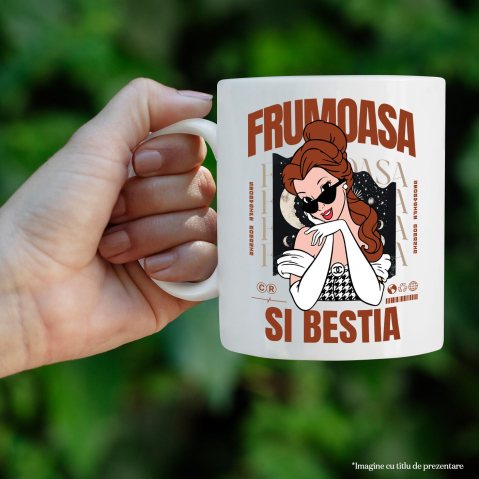 Cana Cu Frumoasa si Bestia - Cadoul Fermecat, Ceramica, 330ML [2]