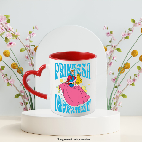 Cana Cu Frumoasa si Bestia - Principele si Printesa Aurora, Ceramica, 330ML [3]