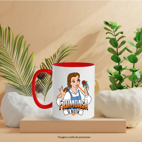 Cana Cu Frumoasa si Bestia - Un dar din inima pentru Belle, Ceramica, 330ML [3]