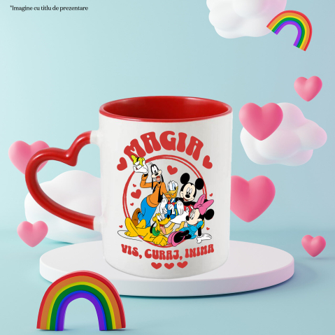 Cana Cu Gasca Mickey Mouse – Impreuna Suntem Puternici, Ceramica, 330ML [3]