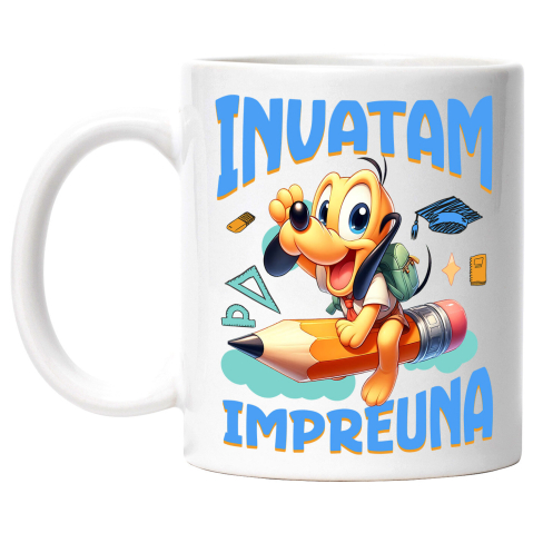 Caini - Cana Cu Goofy – Joaca si Invatare, Ceramica, 330ML