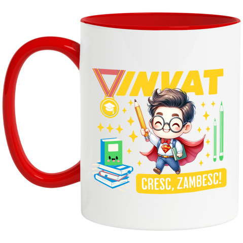 Educatie - Cana Cu Harry Potter – Povesti si Invatare Ceramica, 330ML, cu Maner Rosu