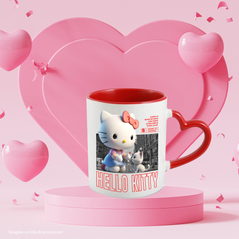 Cana Cu Hello Kitty si Pisicuta – Misiune Speciala, Ceramica, 330ML [2]