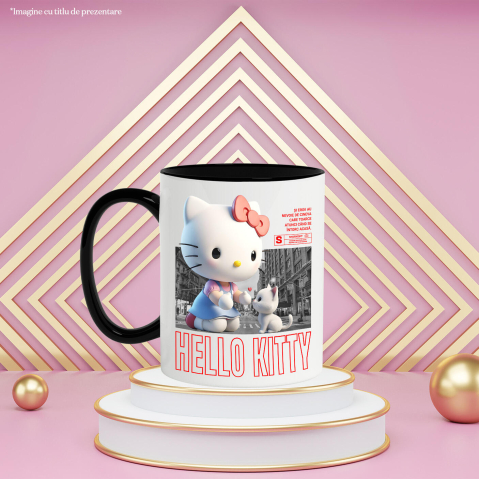 Cana Cu Hello Kitty si Pisicuta – Misiune Speciala, Ceramica, 330ML [3]