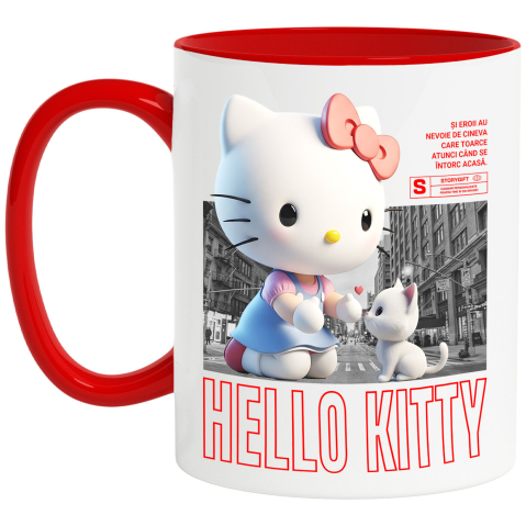 Căni - Cana Cu Hello Kitty si Pisicuta – Misiune Speciala, Ceramica, 330ML