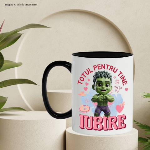 Cana Cu Hulk, Iubire, Dragoste, Afectiune, Inima, Ceramica, 330ML [3]