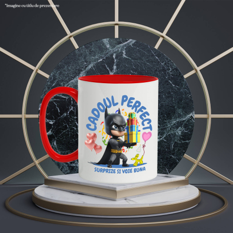 Cana Cu Inima lui Batman - Cadou pentru Apărătorii Gothamului, Ceramica, 330ML [3]
