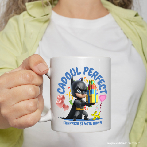 Cana Cu Inima lui Batman - Cadou pentru Apărătorii Gothamului, Ceramica, 330ML [2]