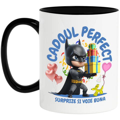 Desene Animate - Cana Cu Inima lui Batman - Cadou pentru Apărătorii Gothamului, Ceramica, 330ML