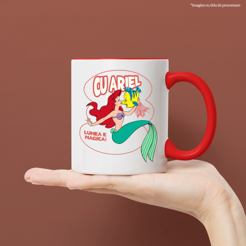 Cana Cu Inima Marii - Ariel si Flounder, Ceramica, 330ML [1]