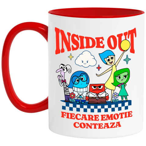 Desene Animate - Cana Cu Inside Out – aventuri emotionale, Ceramica, 330ML