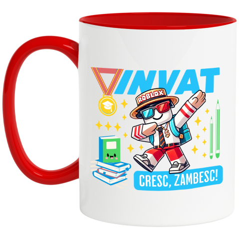 Educatie - Cana Cu Invatam Si Zambim Alaturi De Minecraft, Ceramica, 330ML