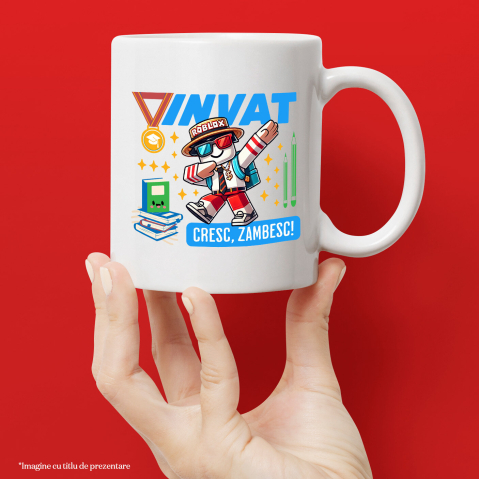 Cana Cu Invatam Si Zambim Alaturi De Minecraft, Ceramica, 330ML [2]