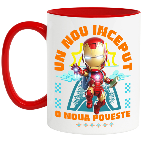 Supereroi - Cana Cu Iron Man – Cunoaștere și Inovație La Primii Pași, Ceramica, 330ML
