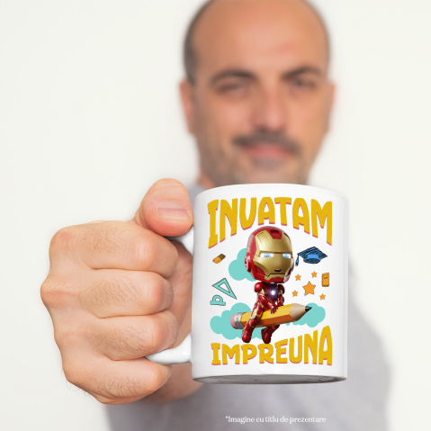 Cana Cu Iron Man – Joaca si Cunoastere, Ceramica, 330ML [1]