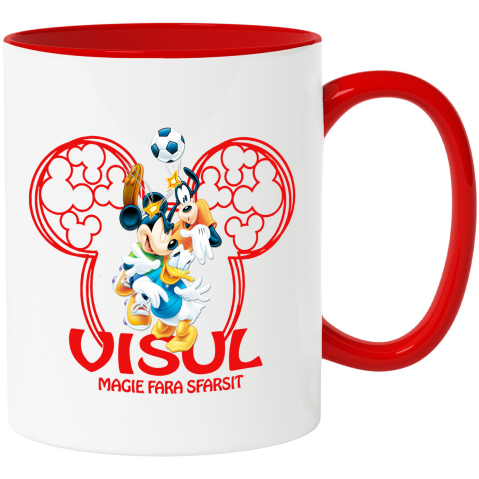 Desene Animate - Cana Cu Joaca vesela cu Donald, Mickey si Goofy, Ceramica, 330ML