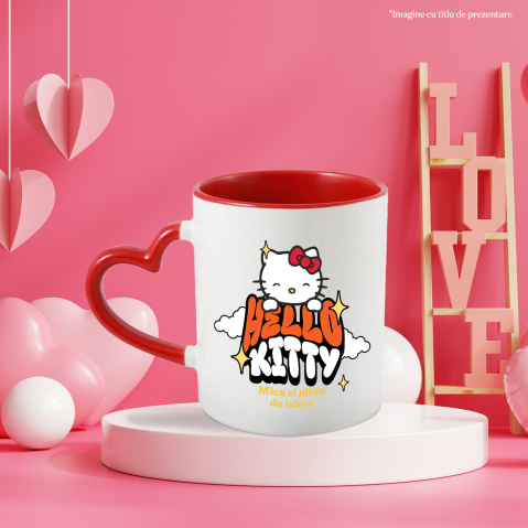 Cana Cu Kitty pe norisor, Ceramica, 330ML [3]