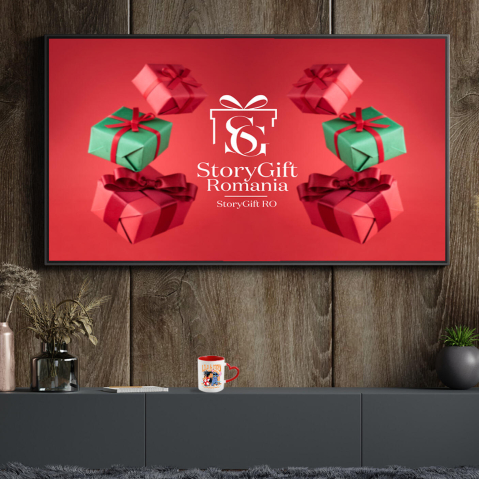 Cana Cu Lilo si Stitch – vacanta vesela Ceramica, 330ML, cu Maner Inima Rosie [3]