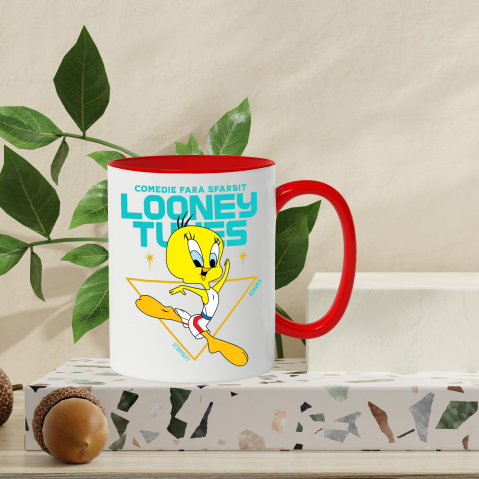 Cana Cu Looney Tunes energie si miscare, Ceramica, 330ML [3]