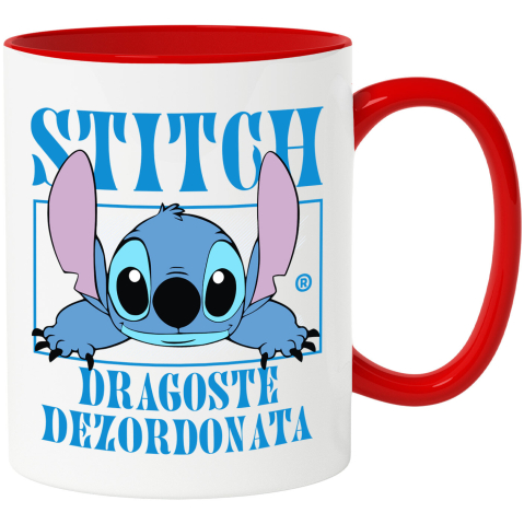 Desene Animate - Cana Cu Lumea Colorata a lui Stitch – Aventuri si Zambete, Ceramica, 330ML