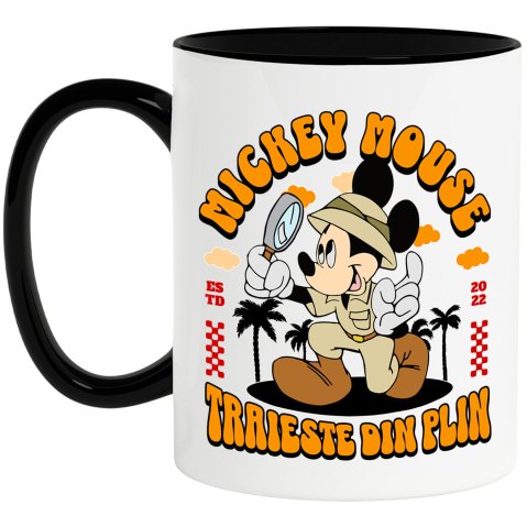 Desene Animate - Cana Cu Mickey, aventurierul cercetas, Ceramica, 330ML