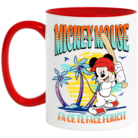 Desene Animate - Cana Cu Mickey, campionul baseballului, Ceramica, 330ML