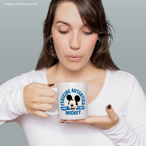 Cana Cu Mickey Mouse – Bucurie de Neuitat Ceramica, 330ML, cu Maner Alb [1]