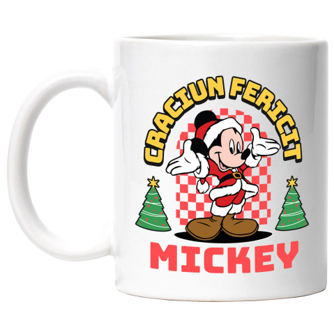 Craciun - Cana Cu Mickey Mouse Craciun si Poveste Disney, Ceramica, 330ML