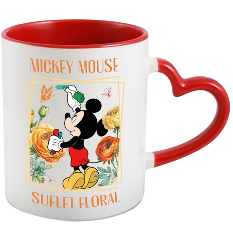 Desene Animate - Cana Cu Mickey Mouse Descopera Frumusetea Florilor, Ceramica, 330ML