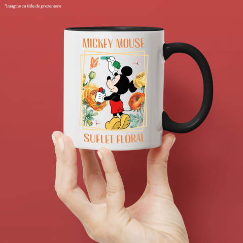 Cana Cu Mickey Mouse Descopera Frumusetea Florilor, Ceramica, 330ML [1]