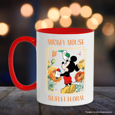Cana Cu Mickey Mouse Descopera Frumusetea Florilor, Ceramica, 330ML [3]