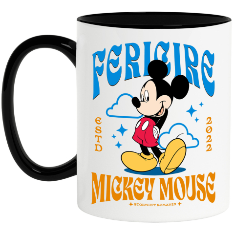 Desene Animate - Cana Cu Mickey Mouse in Culmea Fericirii si Distractiei, Ceramica, 330ML
