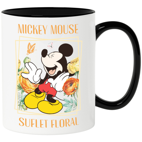 Desene Animate - Cana Cu Mickey Mouse si Magia Florilor, Ceramica, 330ML