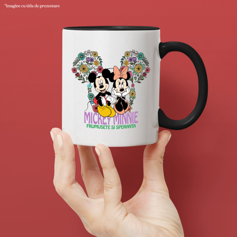 Cana Cu Mickey Mouse si Minnie se Joaca Vesel, Ceramica, 330ML [1]