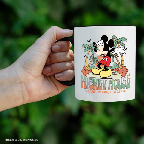 Cana Cu Mickey Mouse si Vacanta de Vis, Ceramica, 330ML [2]