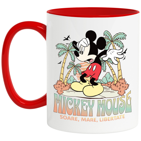 Desene Animate - Cana Cu Mickey Mouse si Vacanta de Vis, Ceramica, 330ML