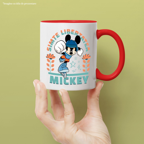 Cana Cu Mickey si aventura pe role, Ceramica, 330ML [1]