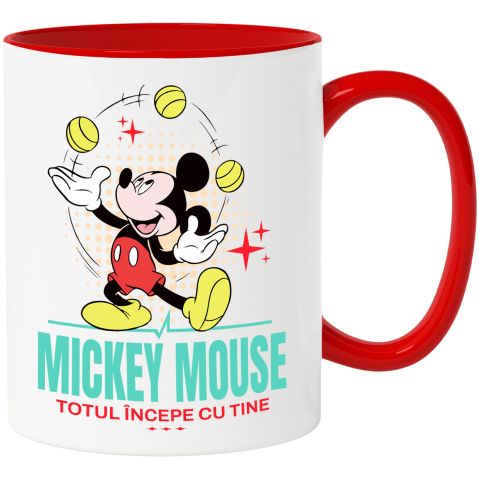 Desene Animate - Cana Cu Mickey si spectacolul mingilor, Ceramica, 330ML