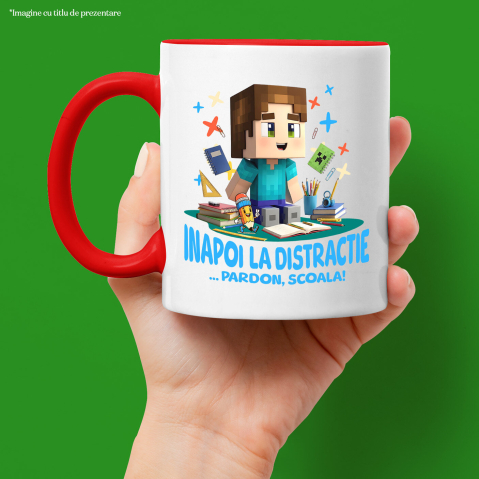 Cana Cu Minecraft – Inceput De Scoala Vesel, Ceramica, 330ML [2]